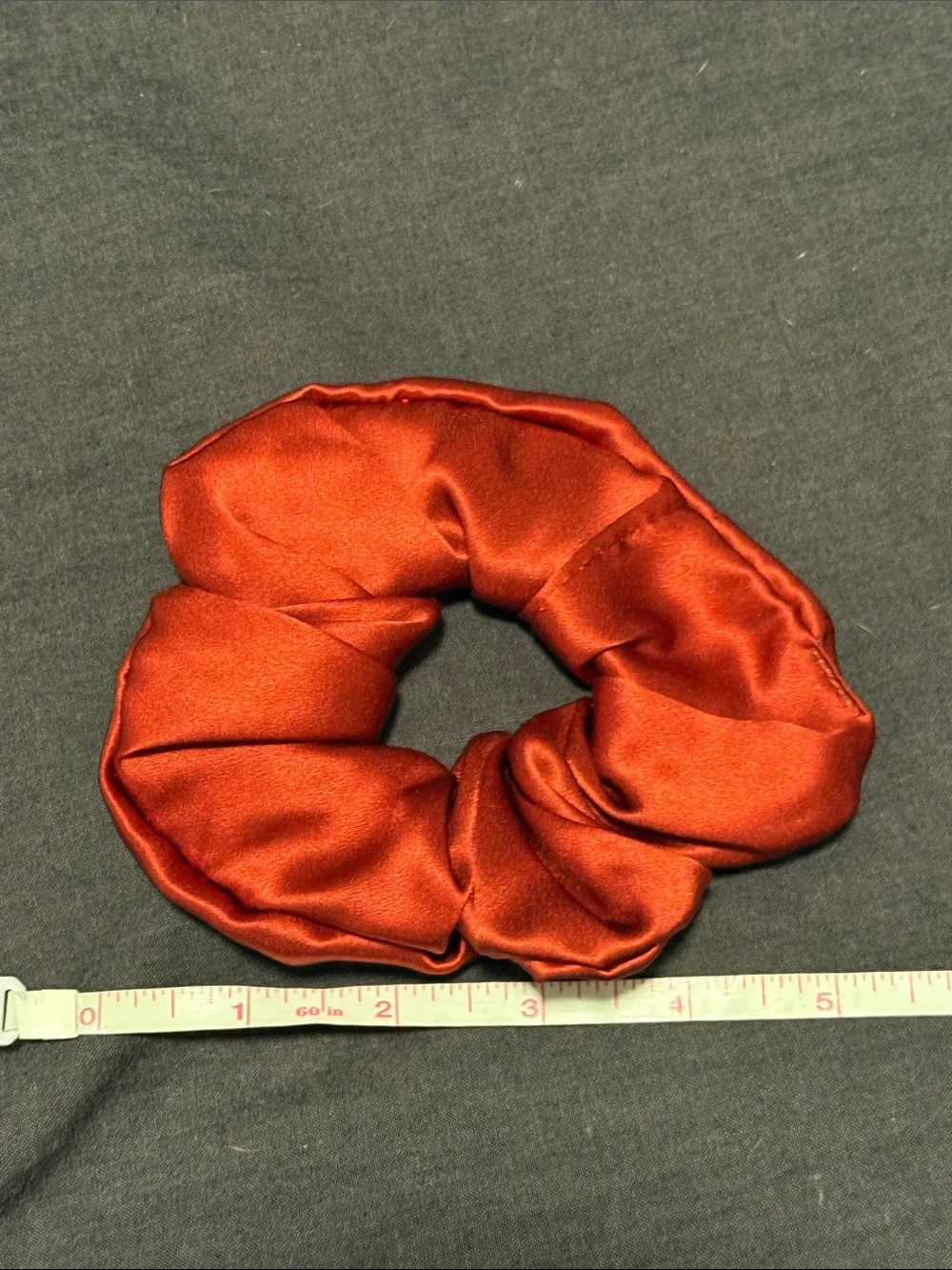 Silk Scrunchie Duo in Olive Green & Red